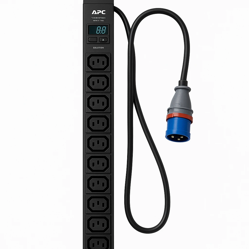 APC Easy Metered Rack PDU EPDU1116M - Unidad de distribución de potencia (montaje en bastidor) - CA 200/208/230 V - 3680 VA - Ethernet - input: IEC 60309 2P+E - conectores de salida: 21 (18 x