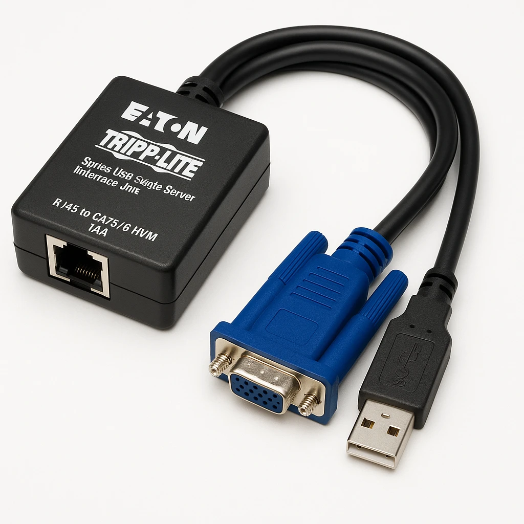 Eaton Tripp Lite Series USB Single Server Interface Unit Virtual Media KVM Switch HD15 USB RJ45 TAA - Alargador KVM - hasta 30 m