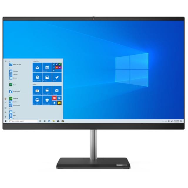 Lenovo ThinkCentre - All-in-one - Intel Core i5 10400T / 2.05 GHz - 8 GB DDR4 SDRAM - 256 GB HDD - DVD±RW - 23.8" - Intel HD Graphics - Windows 10 Pro 64-bit Edition - All black - Spanish