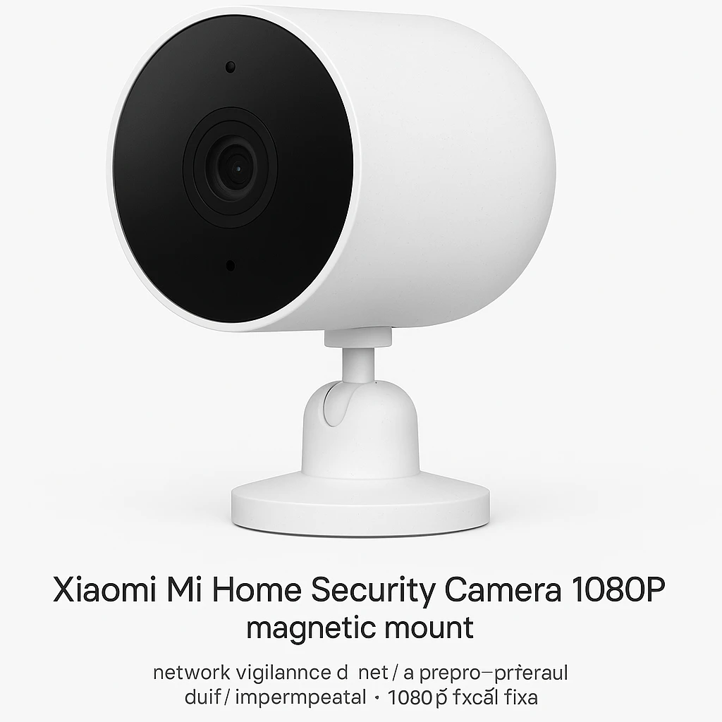 Xiaomi MI Home Security Camera 1080P (magnetic mount) - Cámara de vigilancia de red - en interior, para exteriores - a prueba de polvo / impermeable - color (Día y noche) - 1080p - focal fija