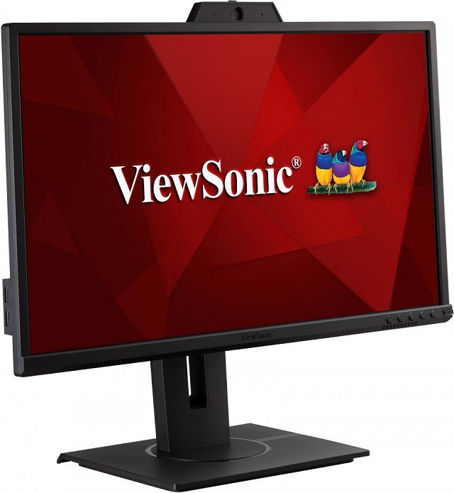 ViewSonic Webcam Monitor VG2440V - Monitor LED - 24" (23.8" visible) - 1920 x 1080 Full HD (1080p) - IPS - 250 cd/m² - 1000:1 - 5 ms - HDMI, VGA, DisplayPort - altavoces