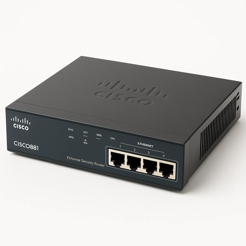 Cisco 881 Ethernet Security - Router conmutador de 4 puertos