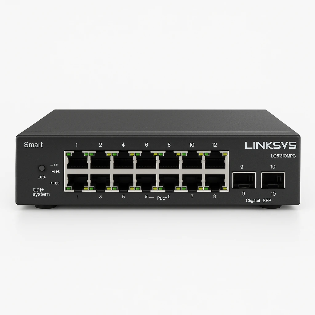 Linksys LGS310MPC - Conmutador - inteligente - 8 x 10/100/1000 (PoE+) + 2 x Gigabit SFP - sobremesa - PoE+ (110 W) - AC 100/240 V - Conforme a la TAA