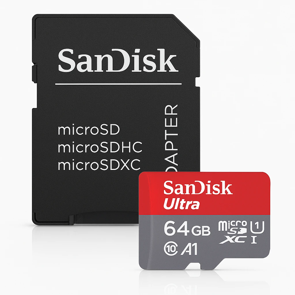 SanDisk Ultra - Tarjeta de memoria flash (adaptador microSDXC a SD Incluido) - 64 GB - A1 / UHS-I U1 / Class10 - microSDXC UHS-I