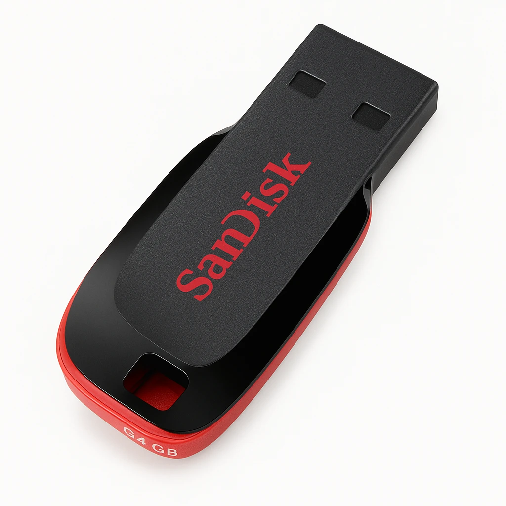 SanDisk Cruzer Blade - Unidad flash USB - 64 GB - USB 2.0 - negro, rojo
