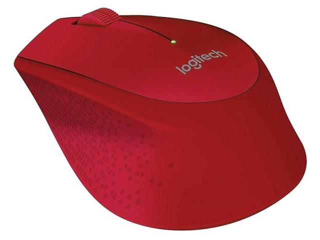 Logitech M280 - Ratón - diestro - óptico - 3 botones - inalámbrico - 2.4 GHz - receptor inalámbrico USB - rojo