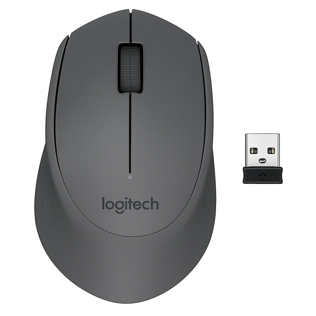Logitech M280 - Ratón - diestro - óptico - 3 botones - inalámbrico - 2.4 GHz - receptor inalámbrico USB - gris