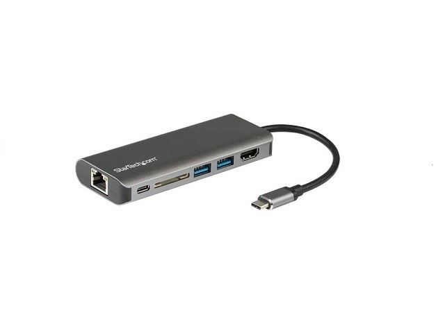 StarTech.com Adaptador Multipuertos USB-C con HDMI o VGA y Cable de Conexión Largo - Mini Docking Station USB Tipo C con Lector SD (DKT30CHVAUSP) - Estación de conexión - USB-C - VGA, HDMI - 