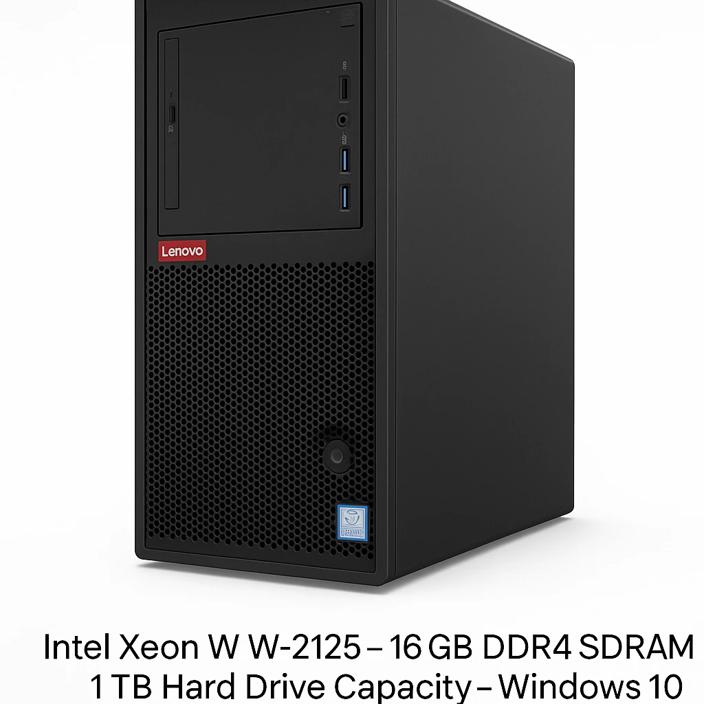 Lenovo - Tower - Intel Xeon W W-2125 - 16 GB DDR4 SDRAM - 1 TB Hard Drive Capacity - Windows 10 Pro - Spanish