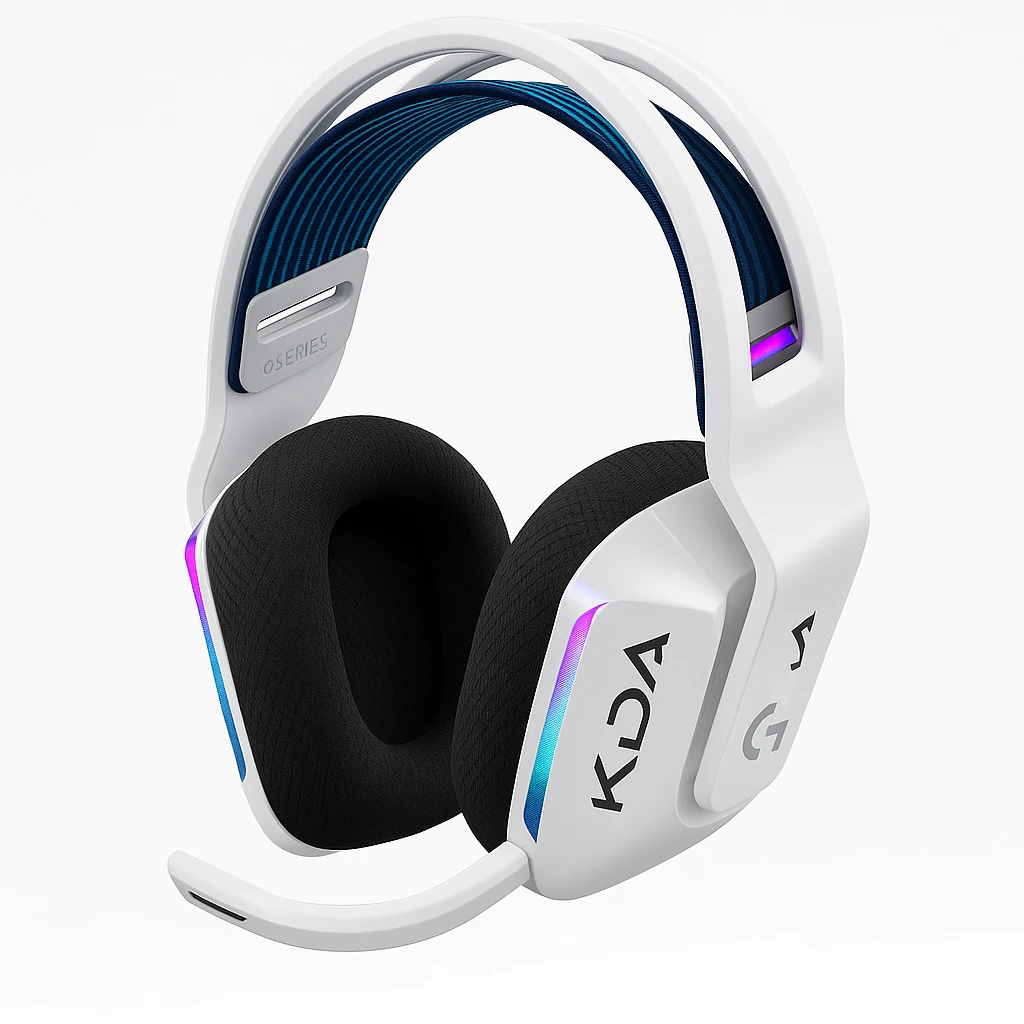 Logitech G G733 K/DA LIGHTSPEED Wireless RGB Gaming Headset - Auricular - tamaño completo - 2,4 GHz - inalámbrico - blanco