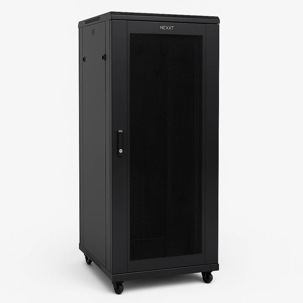 Nexxt Solutions - Rack armario - instalable en el suelo - RAL 9005, negro barniz - 37U - 19"
