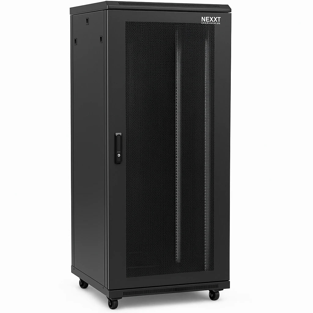 Nexxt Solutions - Rack armario - instalable en el suelo - RAL 9005, negro barniz - 42U - 19"