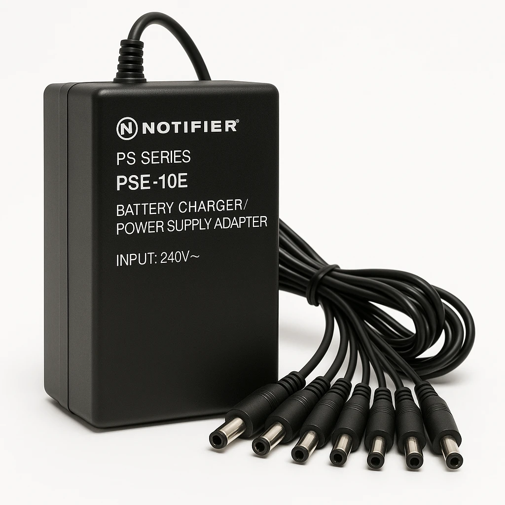 Notifier PS Series PSE-10E - Cargador de batería/adaptador de corriente - CA 240 V - conectores de salida: 7 - negro