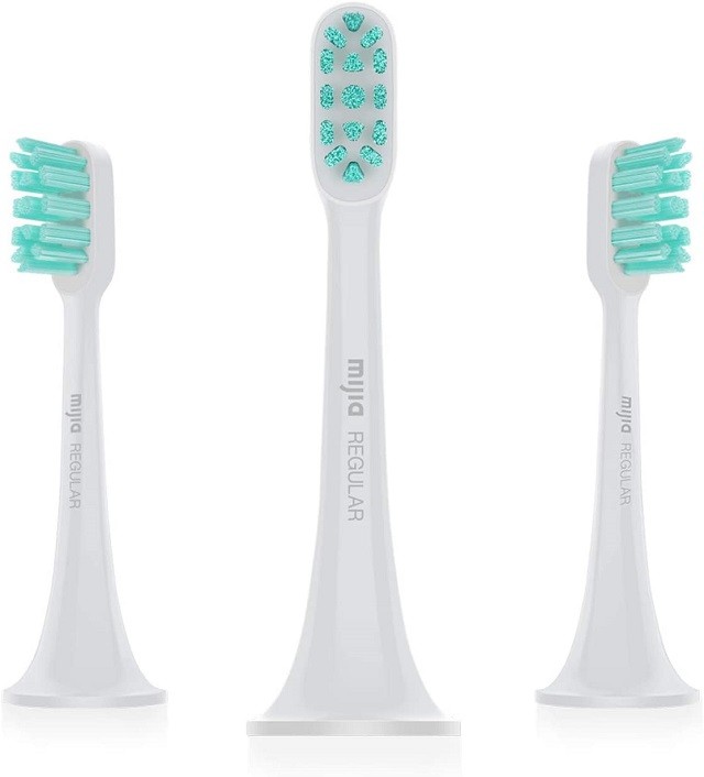 Xiaomi Mi NUN4010GL - Cabezal de recambio para cepillo - para cepillo de dientes - gris claro (paquete de 3) - para Xiaomi Mi NUN4008GL