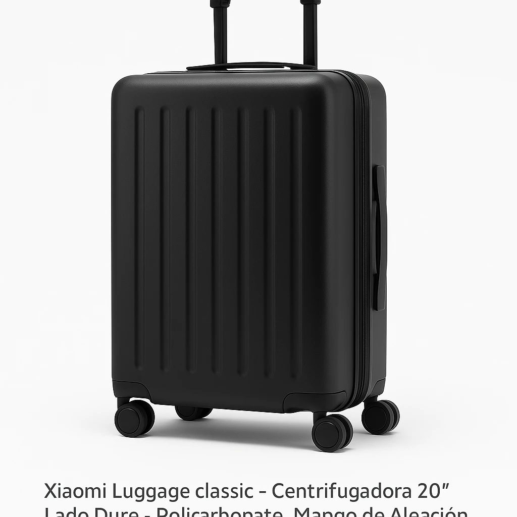 Xiaomi Luggage classic - Centrifugadora 20" - lado duro - policarbonato, mango de aleación en aluminio - negro