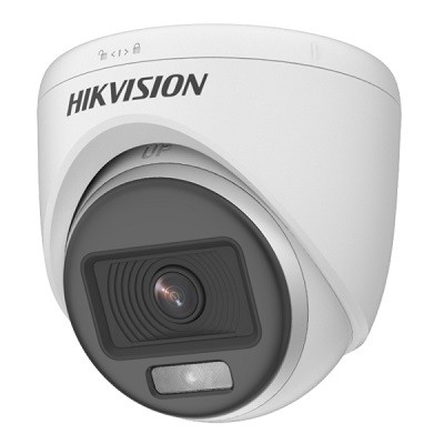 Hikvision Turbo HD with ColorVu DS-2CE70DF0T-PF - Cámara de videovigilancia - torreta - en interior - color (Día y noche) - 2 MP - 1080p - montaje M12 - focal fijado - compuesto, AHD, CVI, TV