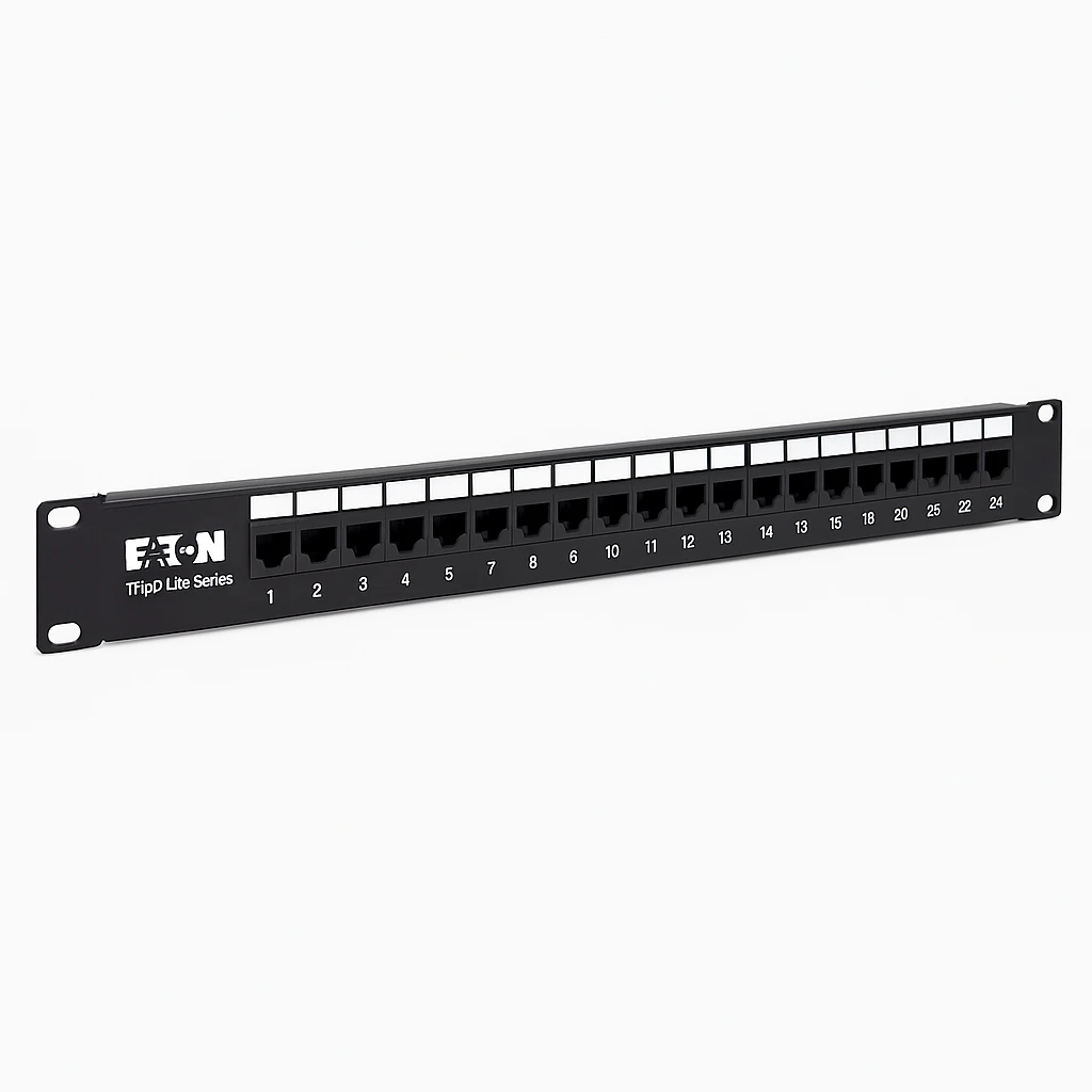 Eaton Tripp Lite Series 24-Port Cat5e Cat5 Rackmount Patch Panel 568B 110 Punch 1URM - Tablero de conexiones - CAT 5e - 1U - 19" - 24 puertos