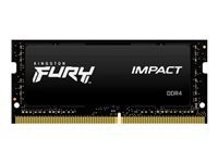 Kingston FURY Impact - DDR4 - módulo - 16 GB - SO-DIMM de 260 contactos - 3200 MHz / PC4-25600 - CL20 - 1.2 V - sin búfer - no ECC - negro