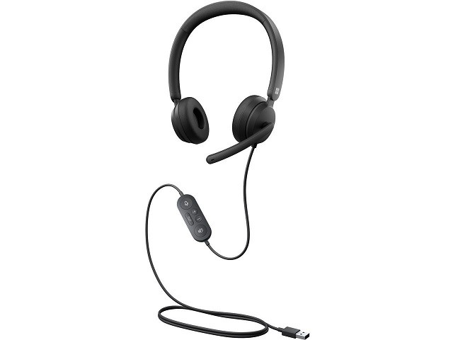 Microsoft Modern USB Headset - Auricular - en oreja - cableado - USB - negro - Certificado para Equipos de Microsoft