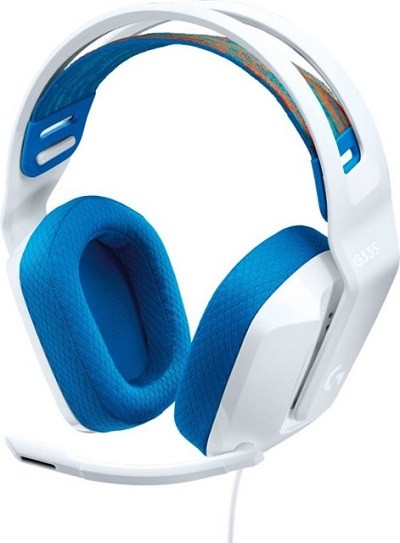 Logitech G G335 Wired Gaming Headset - Auricular - tamaño completo - cableado - conector de 3,5 mm - blanco - certificado Discord