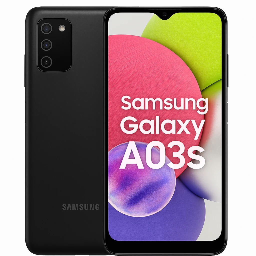 Samsung Galaxy A03s - 4G smartphone - SIM doble - RAM 3 GB / Memoria interna 32 GB - microSD slot - pantalla LCD - 6.5" - 1600 x 720 píxeles - 3 x cámaras traseras 13 MP, 2 MP, 2 MP - front c