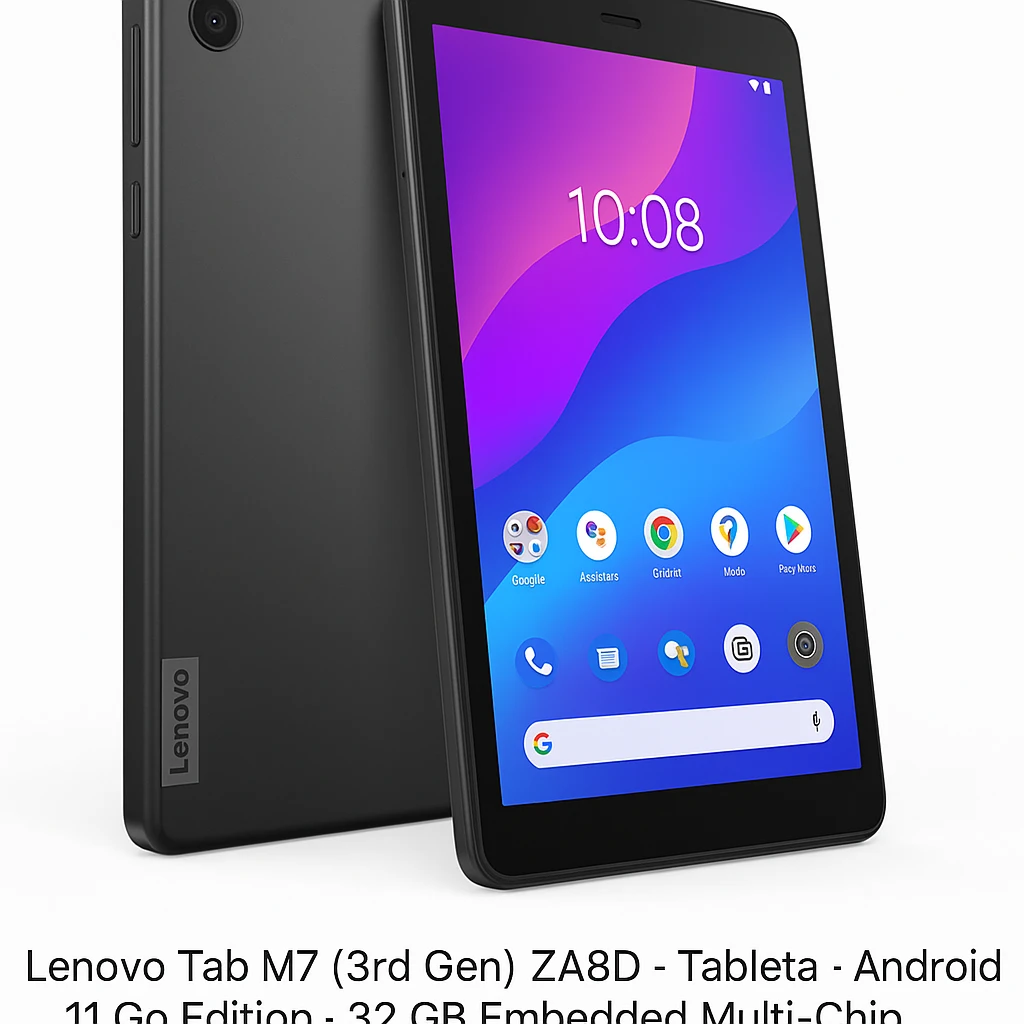 Lenovo Tab M7 (3rd Gen) ZA8D - Tableta - Android 11 Go Edition - 32 GB Embedded Multi-Chip Package - 7" IPS (1024 x 600) - Ranura para microSD - 4G - LTE - gris hierro