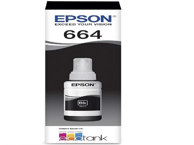 Epson T664 - 70 ml - negro - recarga de tinta - para Epson L110, L200, L310, L380, L395, L495, L575, L606, L655, L656, L1300, L1455 