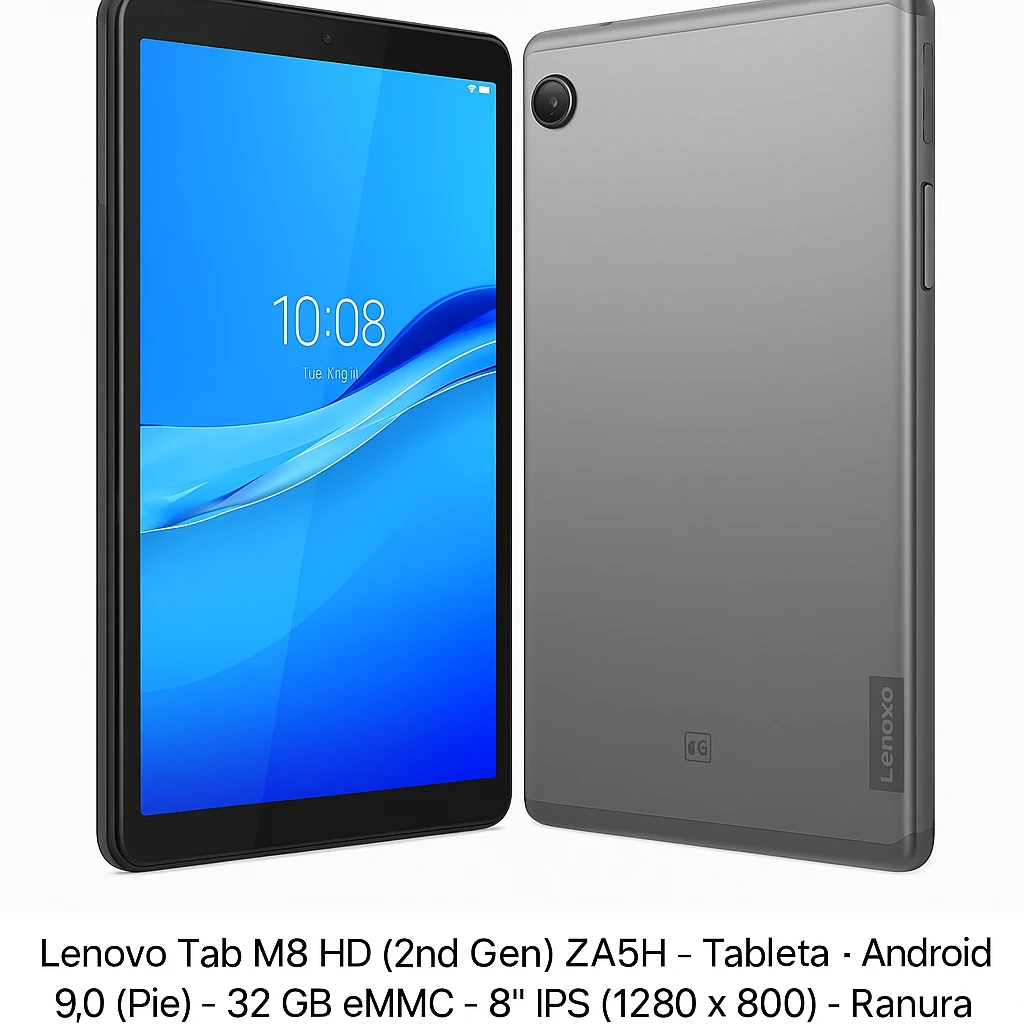 Lenovo Tab M8 HD (2nd Gen) ZA5H - Tableta - Android 9.0 (Pie) - 32 GB eMMC - 8" IPS (1280 x 800) - Ranura para microSD - 4G - LTE - gris hierro