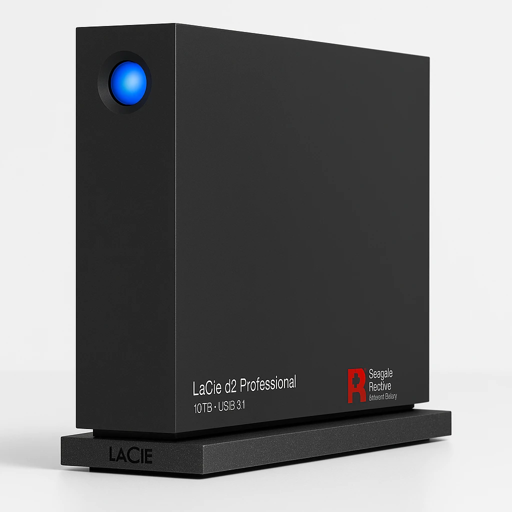 LaCie d2 Professional STHA10000800 - Disco duro - 10 TB - externo (sobremesa) - USB 3.1 (USB-C conector) - con Seagate Rescue Data Recovery
