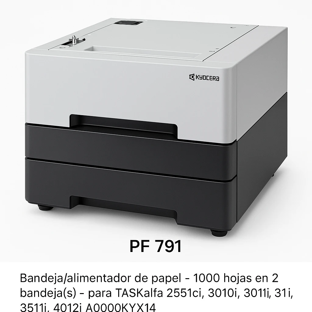 Kyocera PF 791 - Bandeja/alimentador de papel - 1000 hojas en 2 bandeja(s) - para TASKalfa 2551ci, 3010i, 3011i, 3212i, 3511i, 4012i