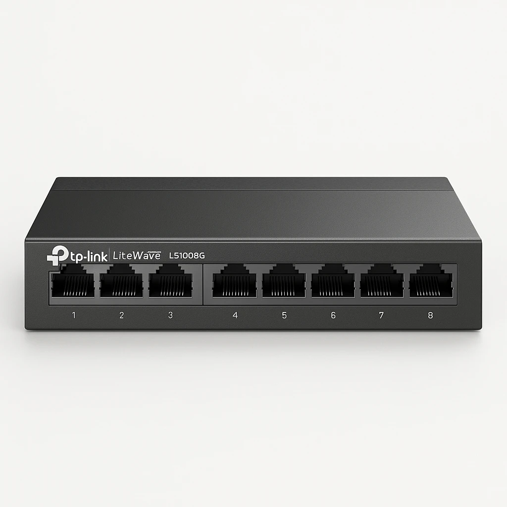 TP-Link LiteWave LS1008G - Conmutador - sin gestionar - 8 x 10/100/1000 - sobremesa, montaje en pared