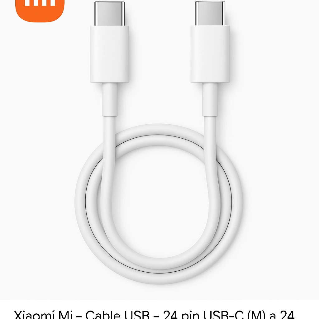 Xiaomi Mi - Cable USB - 24 pin USB-C (M) a 24 pin USB-C (M) - 5 A - 1.5 m - blanco