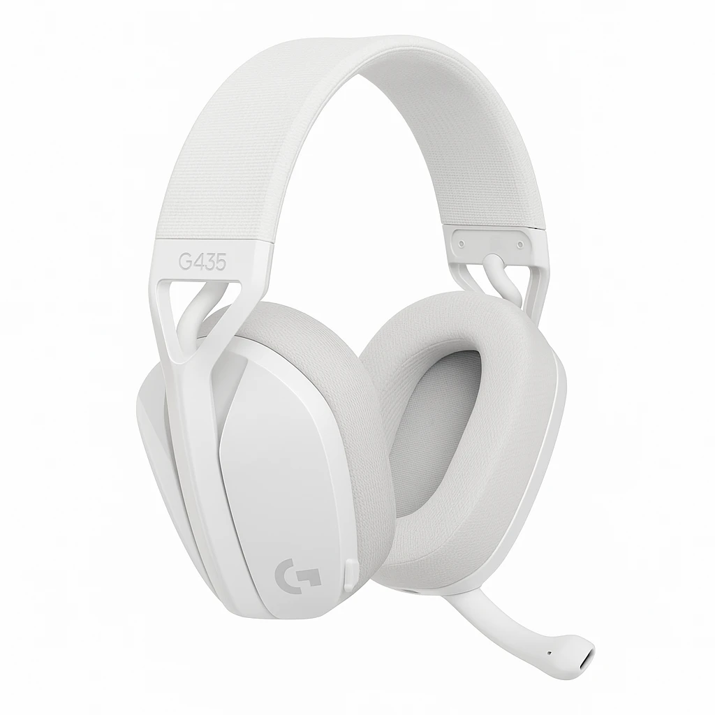 Logitech G435 LIGHTSPEED Wireless Gaming Headset - Auricular - tamaño completo - Bluetooth / LIGHTSPEED - inalámbrico - blanco