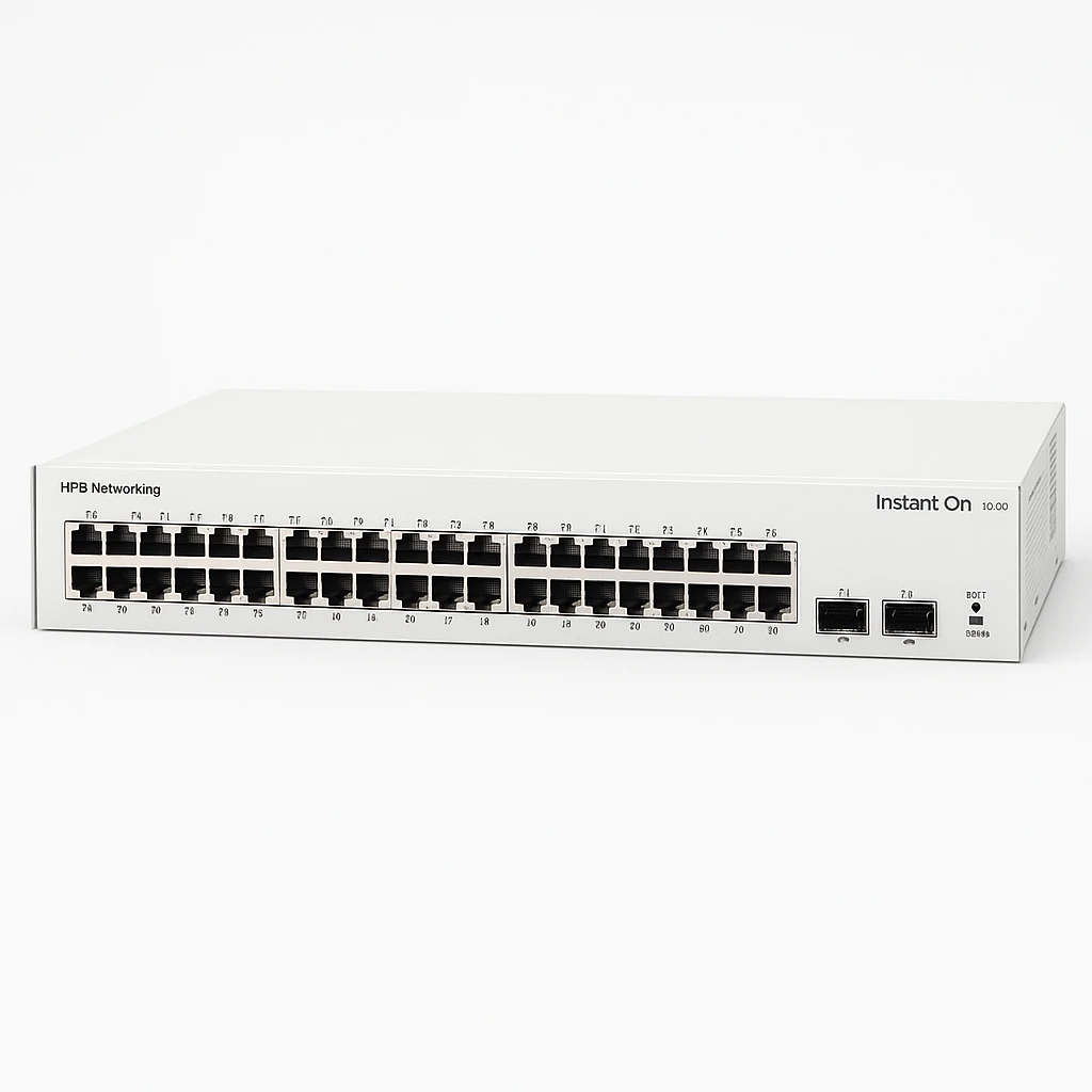 HPE Networking Instant On 1960 48G 2XGT 2SFP+ Switch - Conmutador - L2 + - inteligente - 48 x 10/100/1000 + 2 x 10 Gigabit SFP+ + 2 x 10 Gigabit Ethernet - sobremesa, montaje en rack