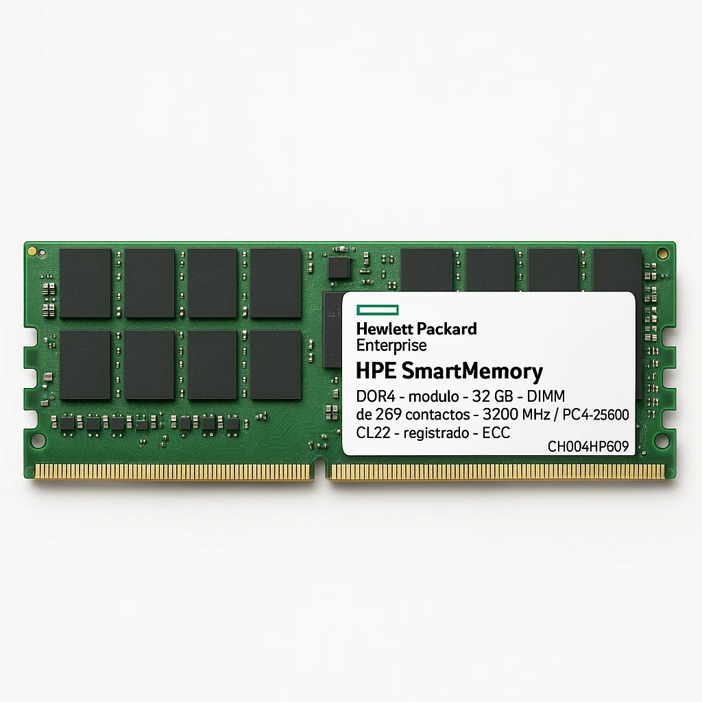 HPE SmartMemory - DDR4 - módulo - 32 GB - DIMM de 288 contactos - 3200 MHz / PC4-25600 - CL22 - registrado - ECC