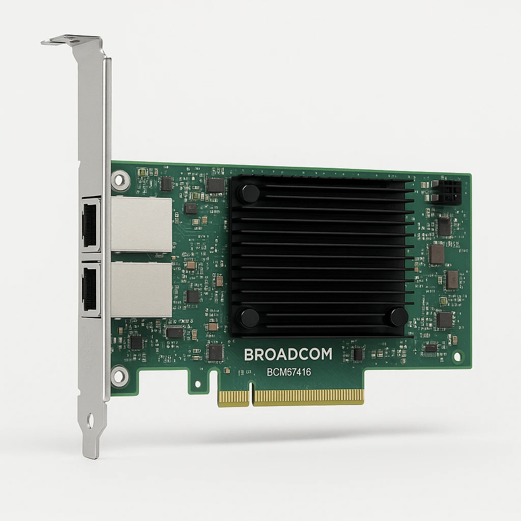 Broadcom BCM57416 - Adaptador de red - PCIe 3.0 x8 - Gigabit Ethernet / 10 Gb Ethernet x 2 - para ProLiant DL20 Gen10, DL325 Gen10, DL360 Gen10, DL380 Gen10, ML30 Gen10, XL220n Gen10
