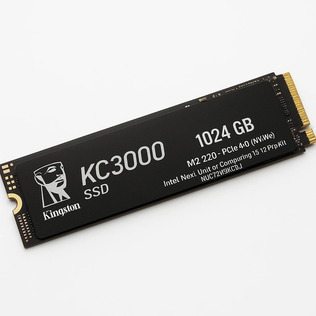 Kingston KC3000 - SSD - 1024 GB - interno - M.2 2280 - PCIe 4.0 (NVMe) - para Intel Next Unit of Computing 12 Pro Kit - NUC12WSKi5
