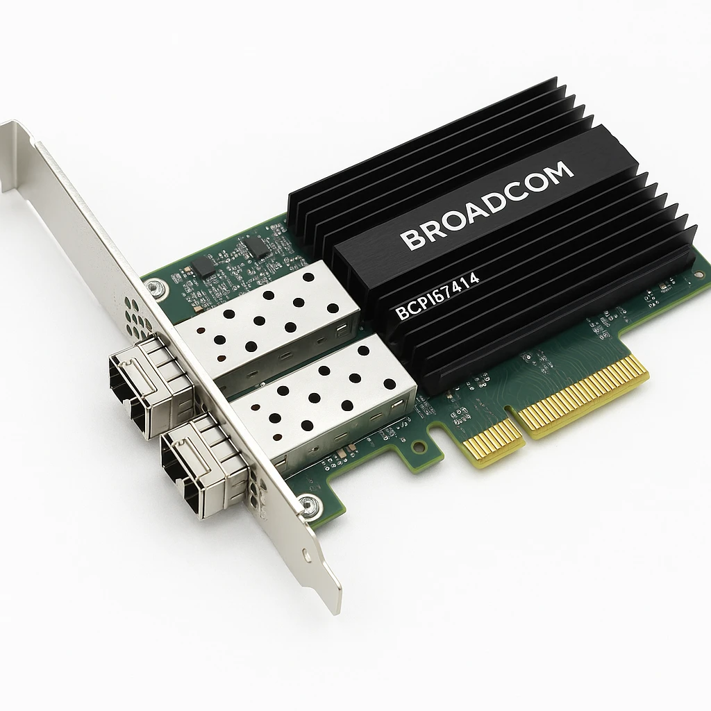 Broadcom BCM57414 - Adaptador de red - PCIe 3.0 x8 - Gigabit Ethernet / 10Gb Ethernet / 25Gb Ethernet SFP28 x 2 - para ProLiant DL20 Gen10, DL325 Gen10, DL360 Gen10, DL380 Gen10, ML30 Gen10, 