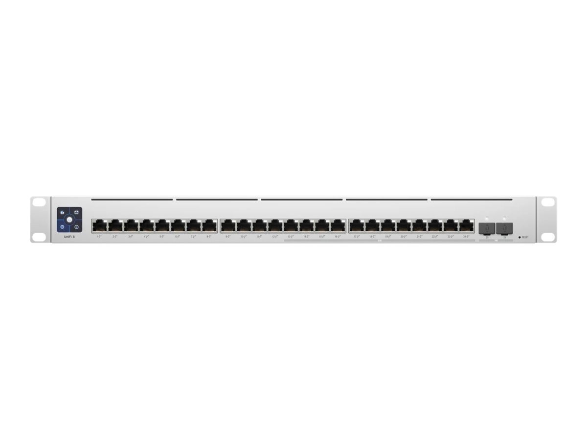 Ubiquiti UniFi Switch USW-Enterprise-24-PoE - Conmutador - L3 - Gestionado - 12 x 100/1000/2.5G (PoE+) + 12 x 10/100/1000 (PoE+) + 2 x 10 Gigabit SFP+ - montaje en rack - PoE+ (400 W)
