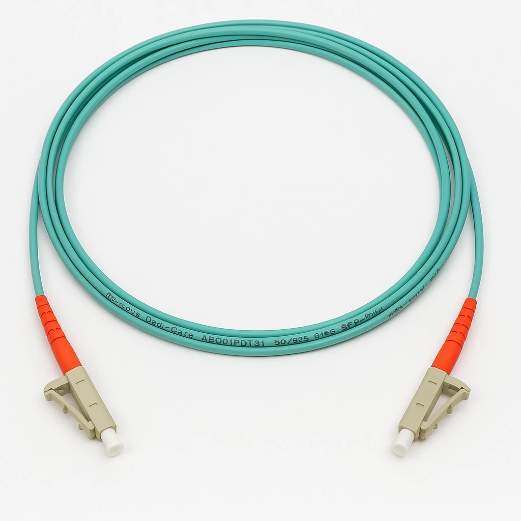 Panduit Opti-Core - Cable de interconexión - LC de modos múltiples (M) a LC de modos múltiples (M) - 3 m - fibra óptica - impresión a dos caras - 50/125 micras - OM3 - sin halógenos - agua