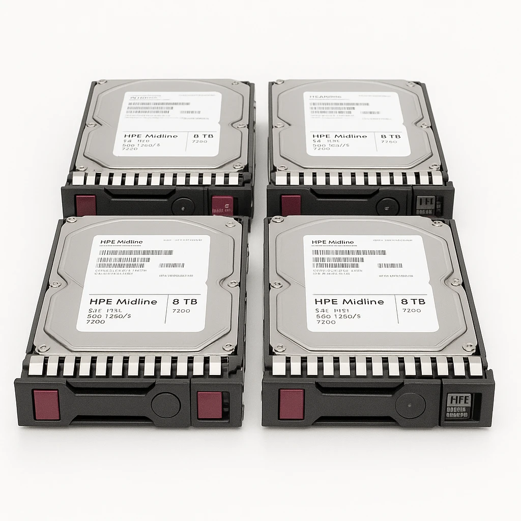 HPE Midline - Disco duro - 8 TB - hot-swap - 3.5" LFF - SAS 12Gb/s - 7200 rpm (paquete de 6) - para Modular Smart Array 2060 10GbE iSCSI LFF Storage, 2060 12Gb SAS LFF Storage, 2060 16Gb Fibr