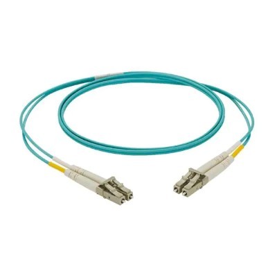 Panduit NetKey - Cable de interconexión - LC de modos múltiples (M) a LC de modos múltiples (M) - 2 m - fibra óptica - impresión a dos caras - 50/125 micras - OM3 - sin halógenos - agua
