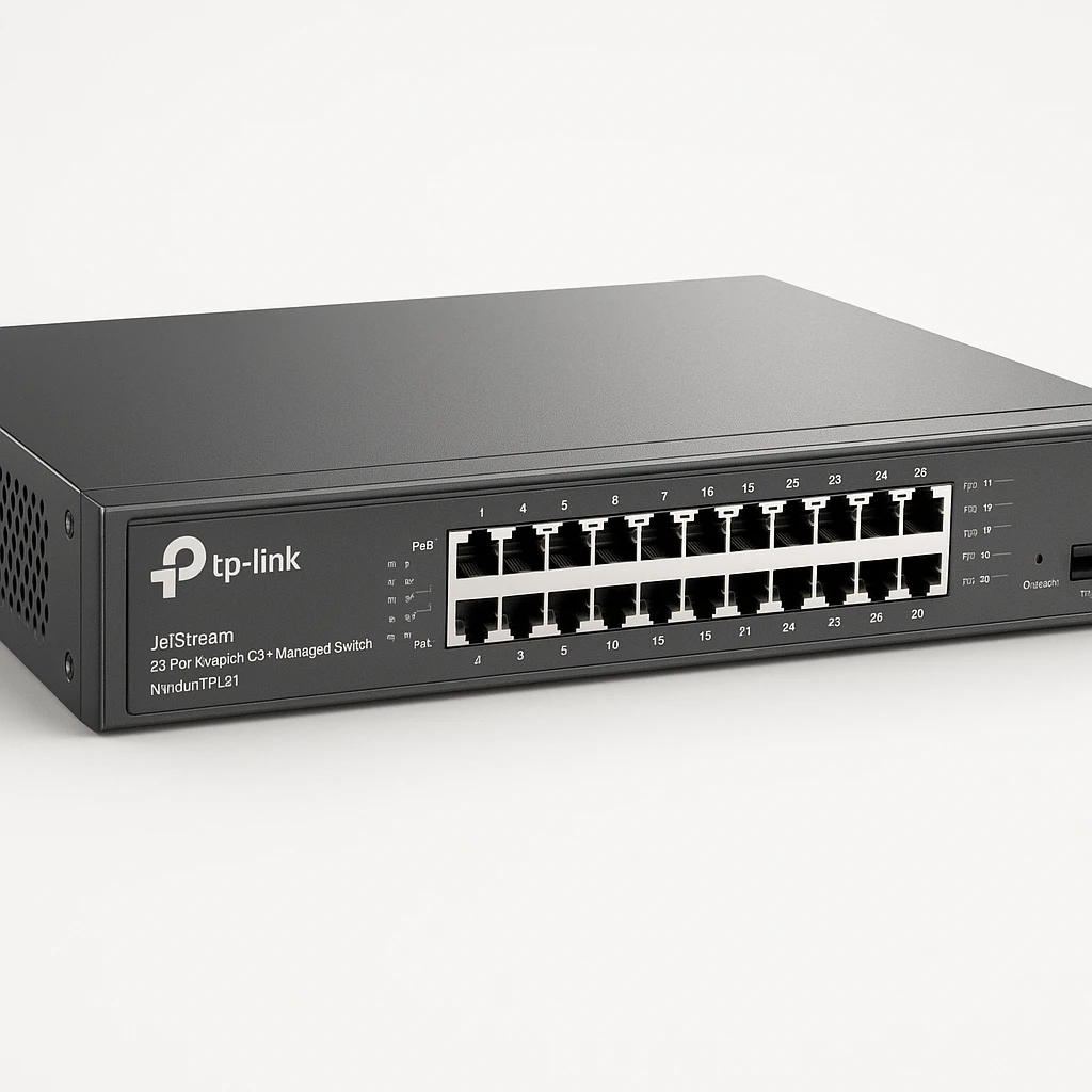 TP-LINK Switch JetStream 28-Port Gigabit L2+ Managed Switch with 24-Port PoE+