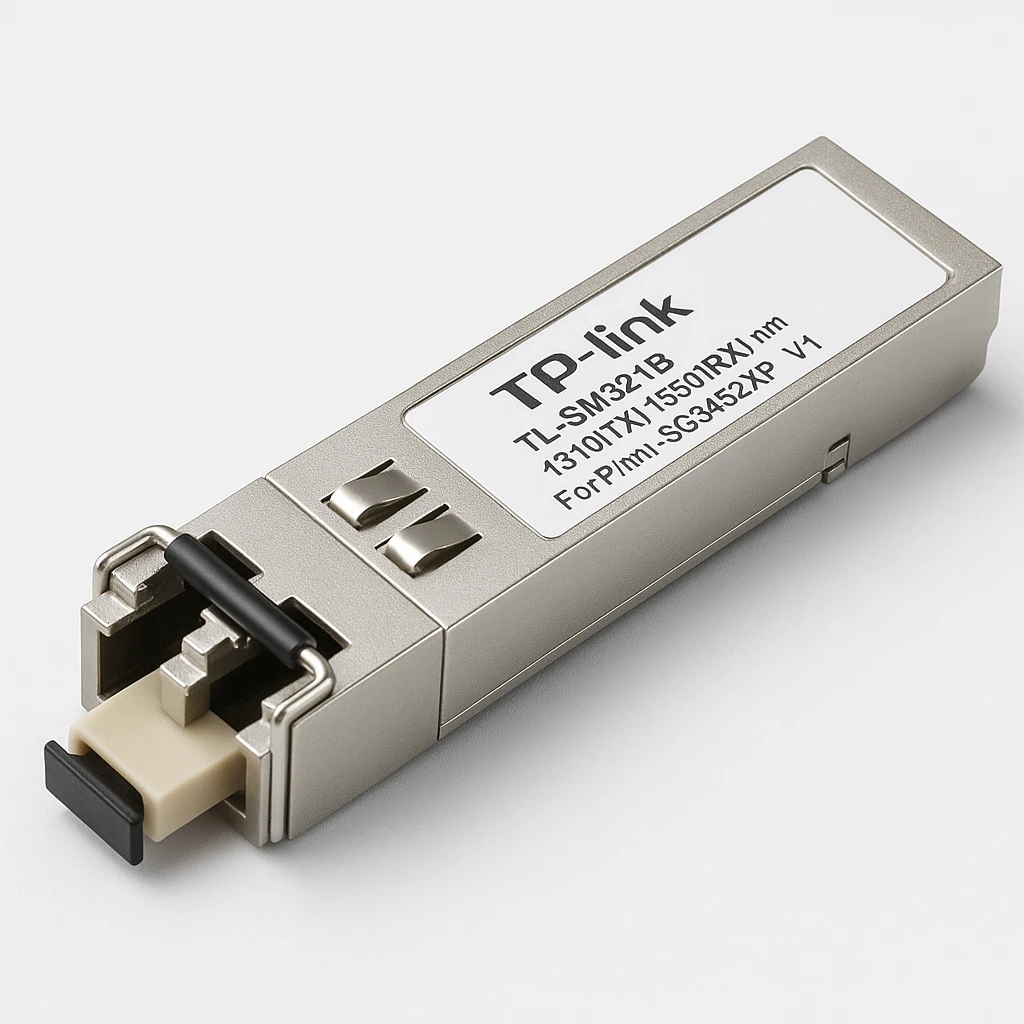 TP-Link TL-SM321B - Módulo de transceptor SFP (mini-GBIC) - 1GbE - 1000Base-BX - modo simple LC/UPC - hasta 10 km - 1310 (TX) / 1550 (RX) nm - para P/N: TL-SG3452XP V1