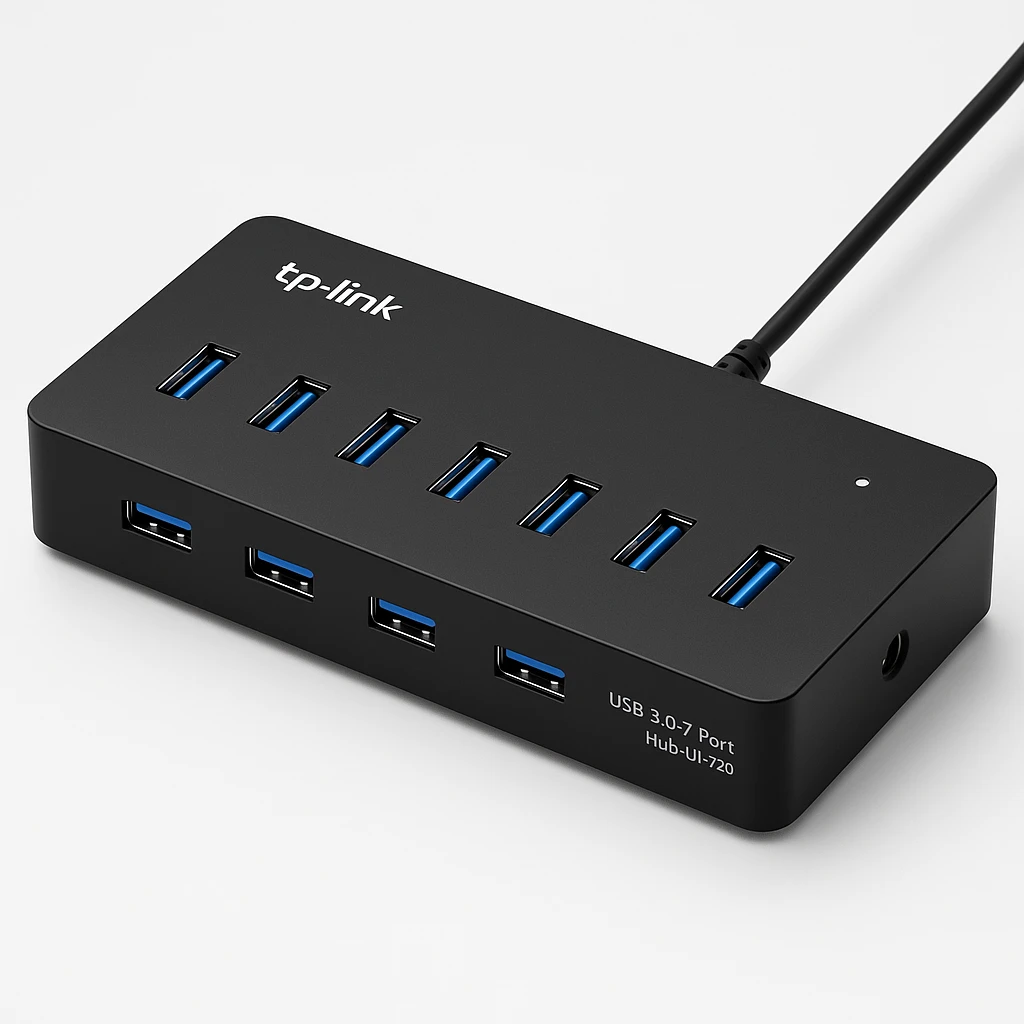 TP-Link UH720 - Hub - 7 x SuperSpeed USB 3.0 - sobremesa