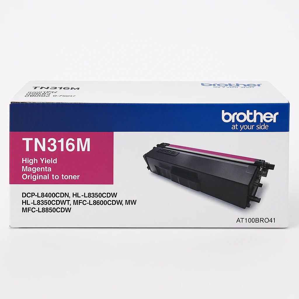 Brother TN316M - Alto rendimiento - magenta - original - cartucho de tóner - para Brother DCP-L8400CDN, HL-L8350CDW, HL-L8350CDWT, MFC-L8600CDW, MFC-L8850CDW