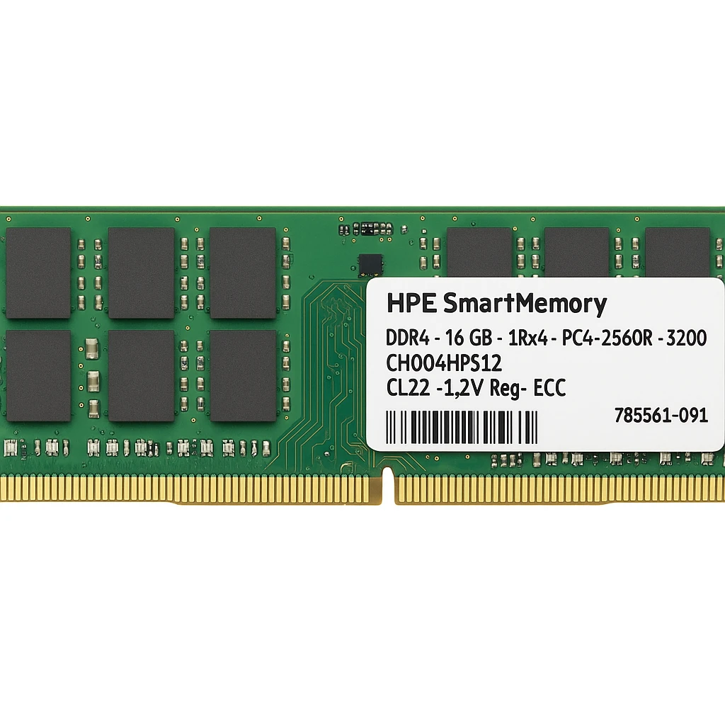 HPE SmartMemory - DDR4 - módulo - 16 GB - DIMM de 288 contactos - 3200 MHz / PC4-25600 - CL22 - 1.2 V - registrado - ECC