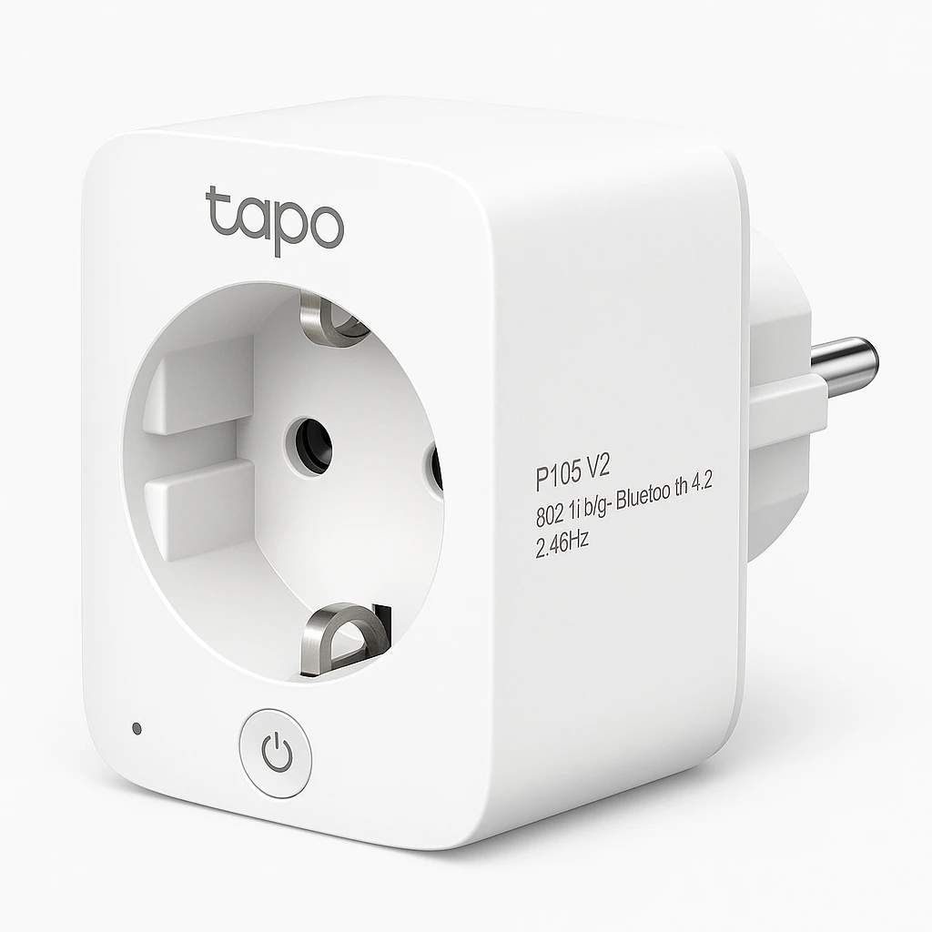 Tapo P105 V2 - Enchufe inteligente - mini - inalámbrico - 802.11b/g/n, Bluetooth 4.2 - 2.4 Ghz