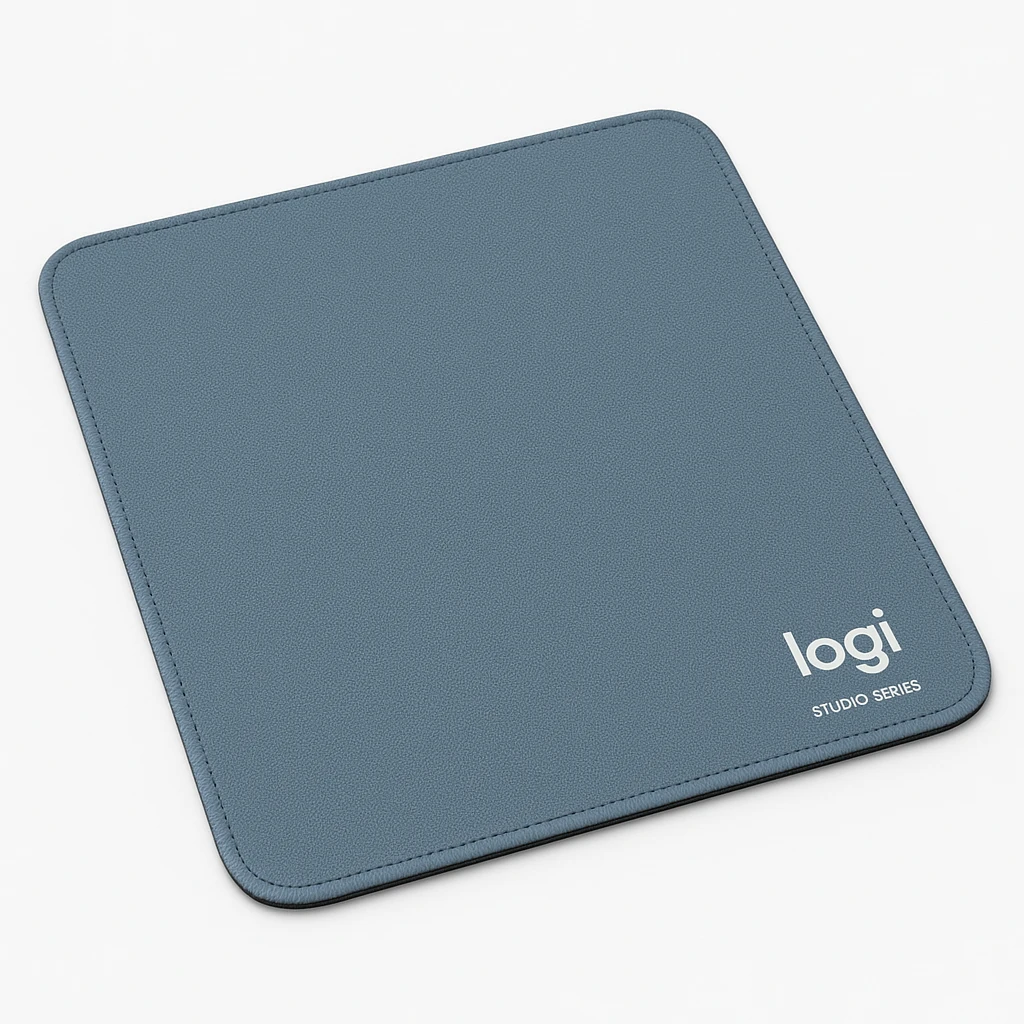 Logitech Studio Series - Alfombrilla de ratón - base de goma antideslizante, fácil deslizamiento, superficie resistente a salpicaduras - gris azulado