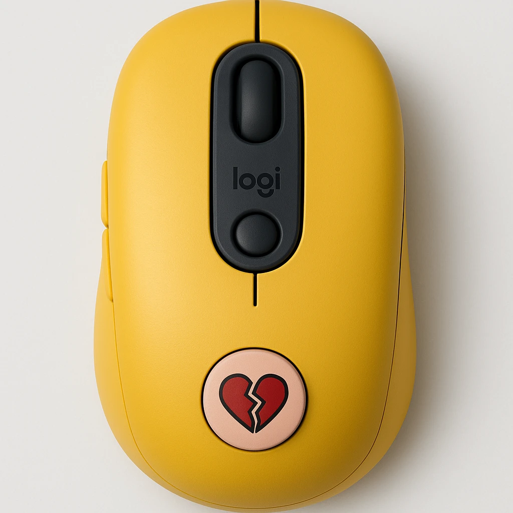 Logitech POP - Ratón - emoji personalizado - óptico - 4 botones - inalámbrico - Bluetooth 5.1 LE - rompecorazones